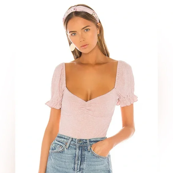 Privacy Please Olive Bodysuit in Pink Lemonade NWT Women’s Size XS - Picture 1 of 13